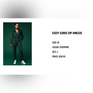 Fabletics velour corduroy jumpsuit cozy cord